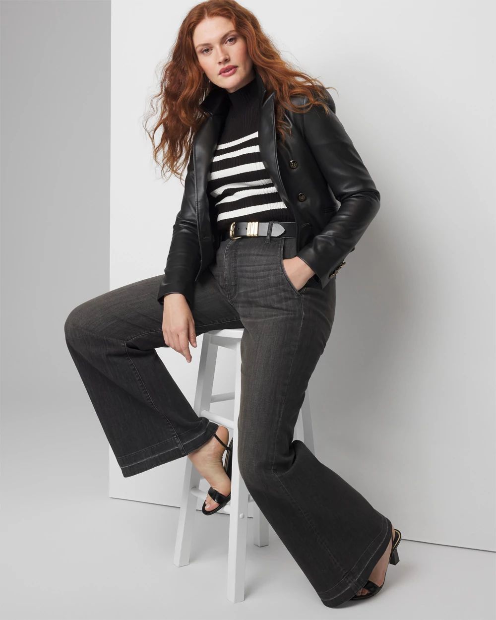 【SCENERITY】Black wide jeans Skye Comfort Jean Washed Black – All About Eve Clothing